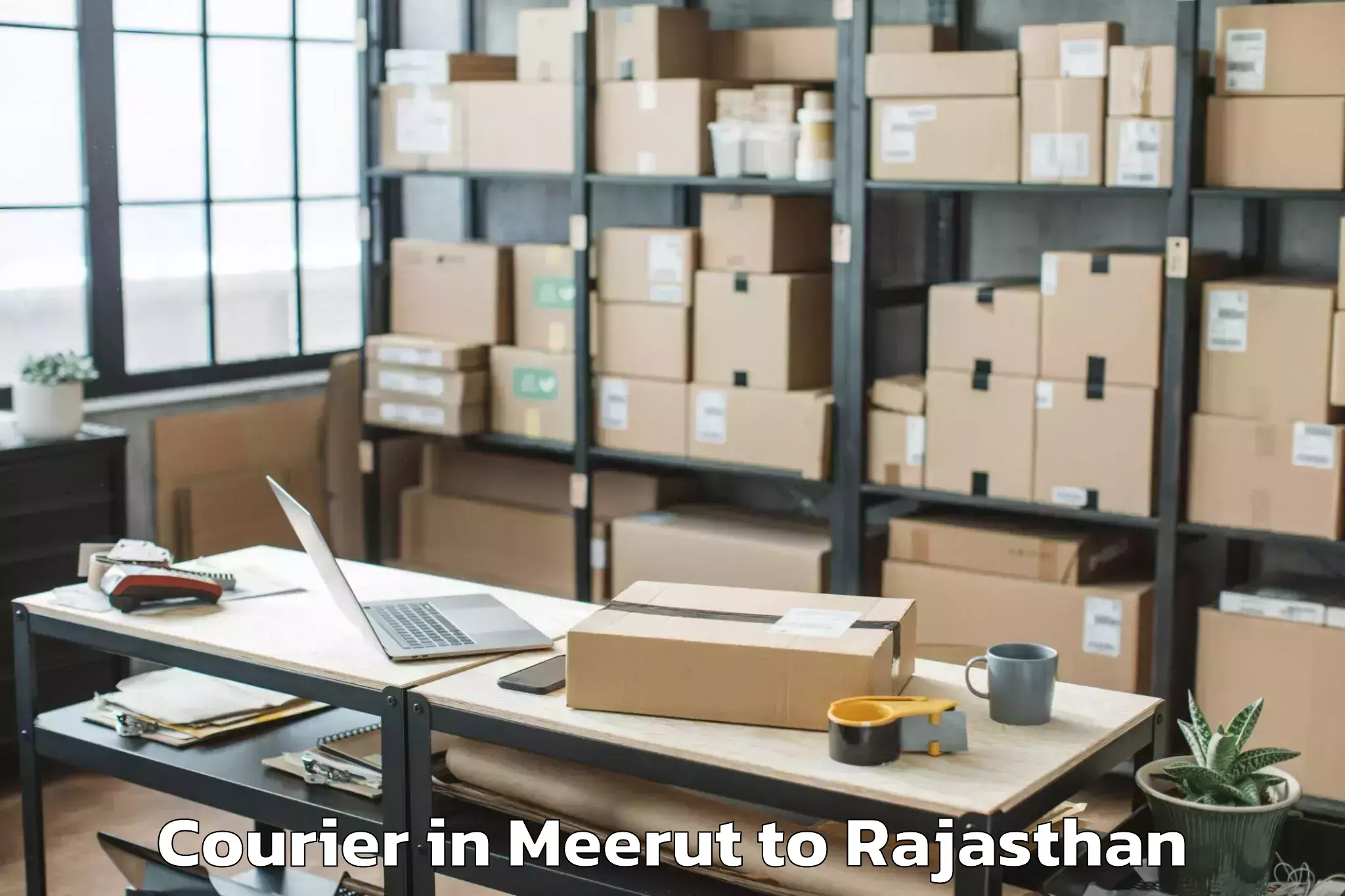 Trusted Meerut to Hindoli Courier